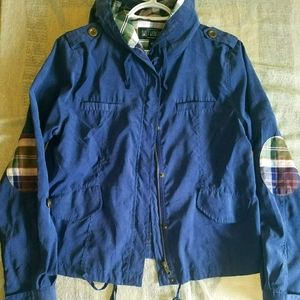 Dark blue jacket with hoodie!